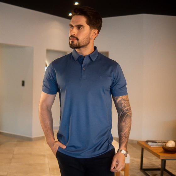 Imagem de Camisa Polo Aramis Pima Tech Azul Médio