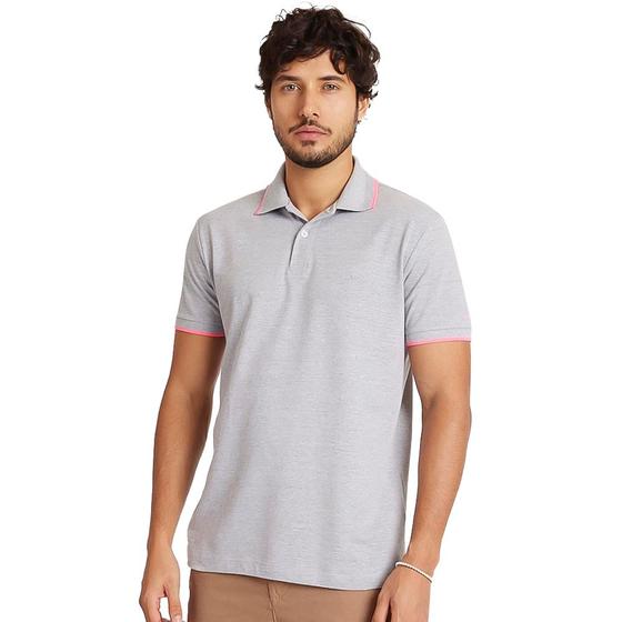 Imagem de Camisa Polo Aramis Piquet Friso Neon VE24 Cinza Masculino