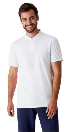 Imagem de Camisa Polo Básica Lisa Casual Piquet Uniforme Unissex