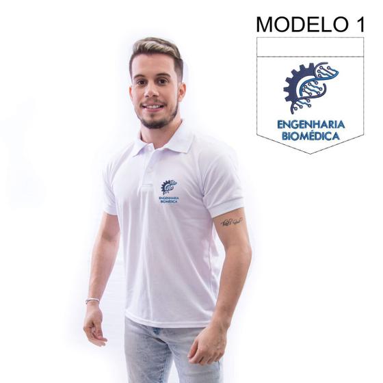 Imagem de Camisa Polo Bordado Profissão Engenharia Biomédica