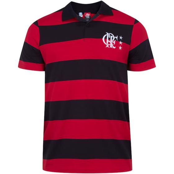 Imagem de Camisa Polo Braziline Flamengo Control Masculina - Vermelho e Preto