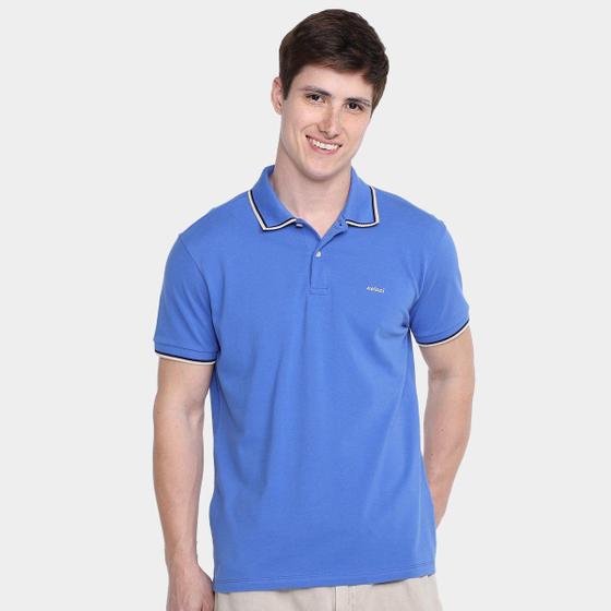 Azul Camisa Colcci Masculina Polo Camisa Polo Colcci Logo