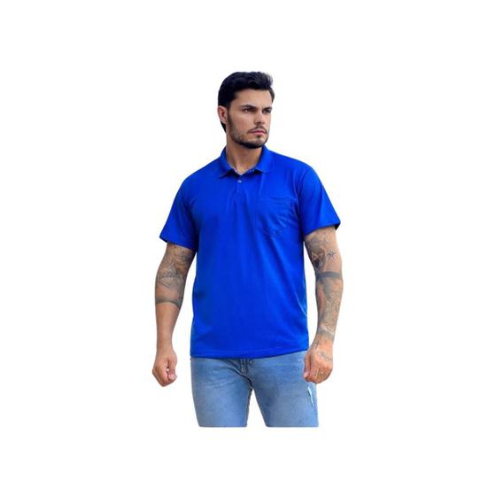 Imagem de Camisa Polo Com Bolso Plus Size Masculina  G1 Ao G4 Obeso