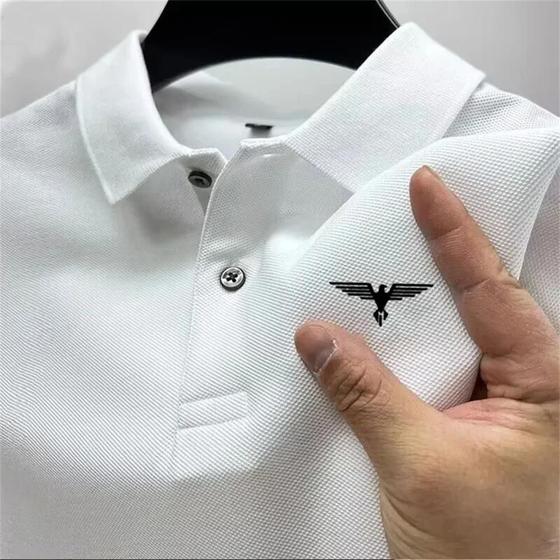 Imagem de Camisa Polo De Manga Curta De Verão Masculina Secagem Rápida Respirável Casual Moda Negócios Roupas