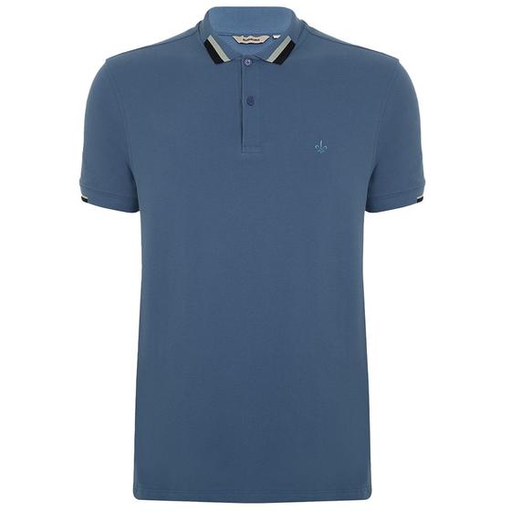 Imagem de Camisa Polo Dudalina Piquet Jacquard In24 Azul Masculino