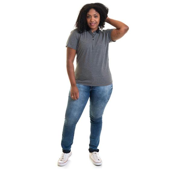 Imagem de Camisa Polo Feminina Plus Size Piquet 96234