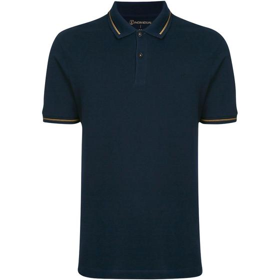 Imagem de Camisa Polo Individual Slim Constrast In24 Marinho Masculino