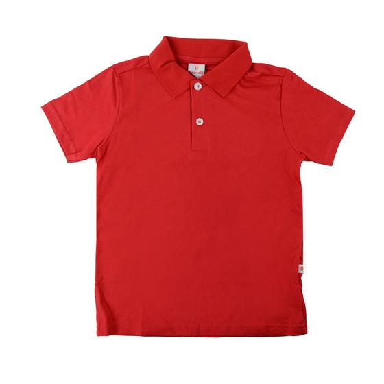 Imagem de Camisa Polo Infantil Masculina Brandili Vermelha - 800910
