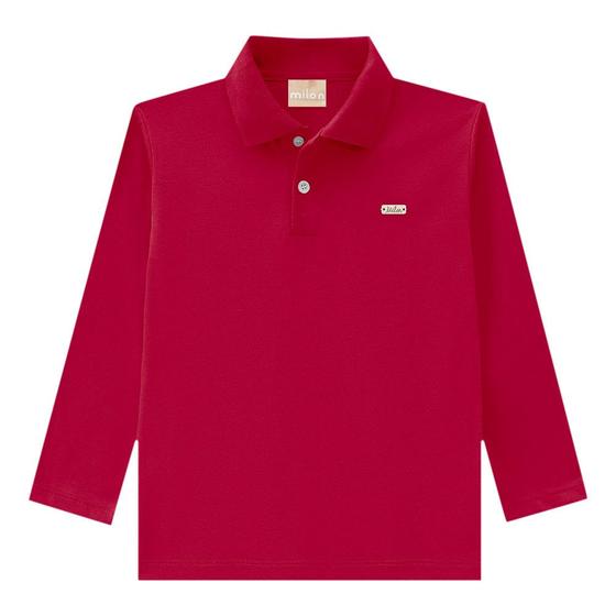 Imagem de Camisa Polo Infantil Masculina Milon em Algodão na cor Vermelha