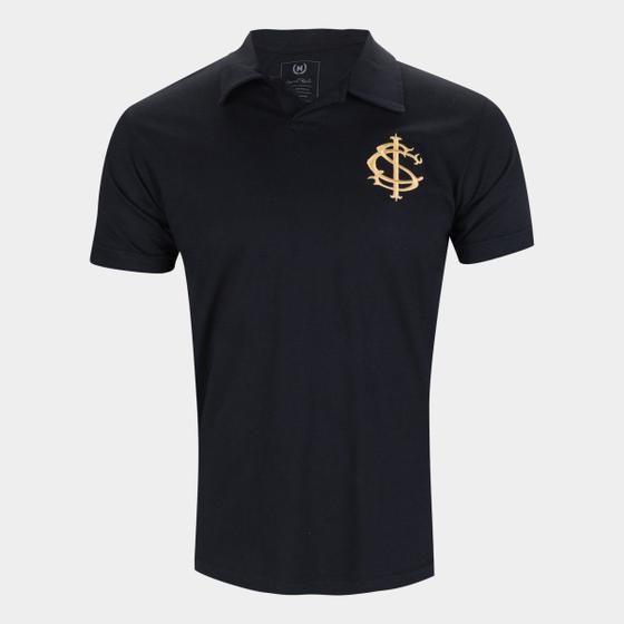 Camisa Polo Internacional Gold Retrô Mania Masculina Menor preço em Camisa Polo Internacional Gold Retrô Mania Masculina