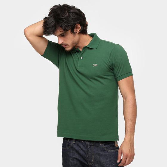 Polo lacoste verde militare hot sale