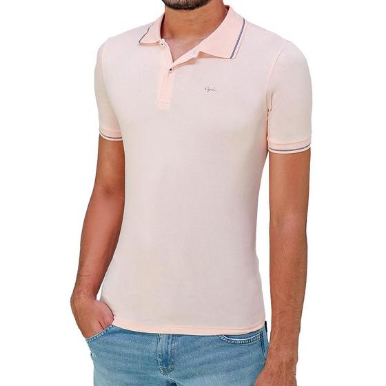 Imagem de Camisa Polo Manga Curta Masculina 00749015 Slim Ogochi Rosa