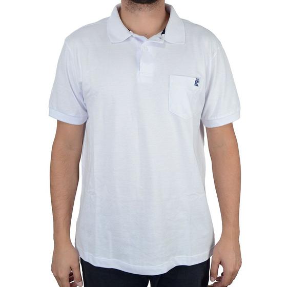 Imagem de Camisa Polo Masculina Applicato Branca - BAS001