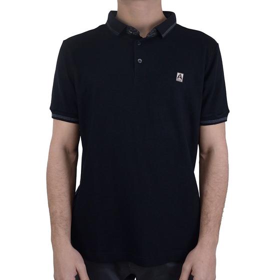 Imagem de Camisa Polo Masculina Applicato Piquet Preta - APT3747