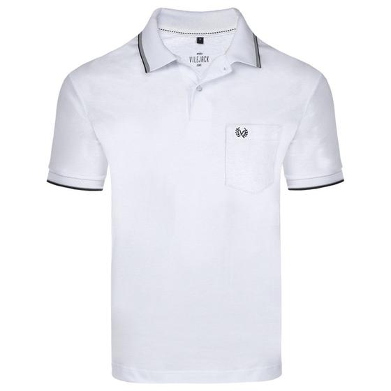 Imagem de Camisa Polo Masculina Básica Com Bolso Vilejack VMGP0010