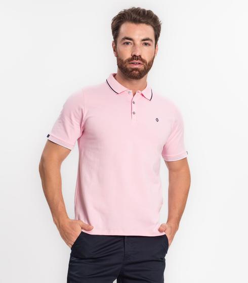 Imagem de Camisa Polo Masculina Em Cotton Diametro Rosa