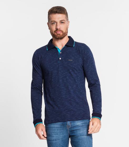 Imagem de Camisa Polo Masculina Em Meia Malha Diametro Azul