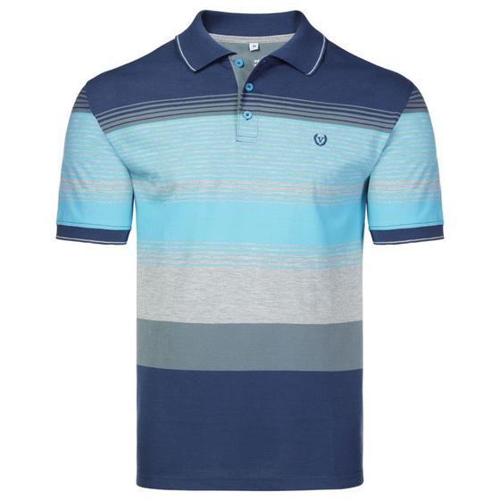 Imagem de Camisa Polo Masculina listrada Sem Bolso Vilejack VMGP0310