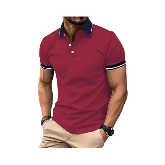 Imagem de Camisa Polo Masculina Manga Curta Branca - Casual de Verão