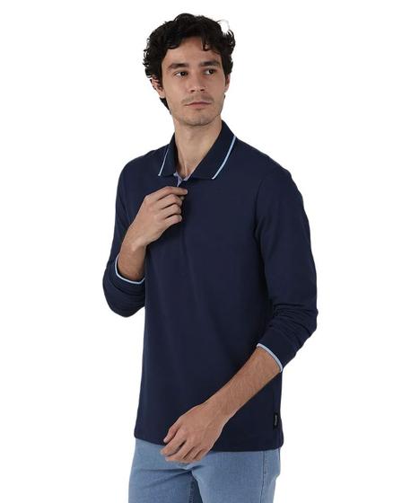 Imagem de Camisa Polo Masculina Manga Longa Básica P Ao Xxg Malwee