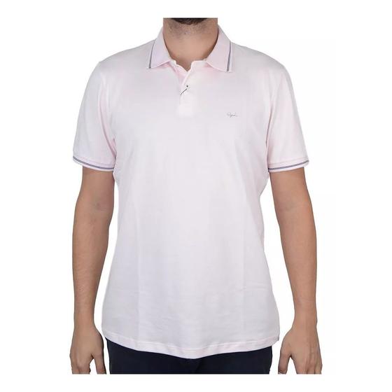 Imagem de Camisa Polo Masculina Ogochi MC Casual Slim Rosa - 007494