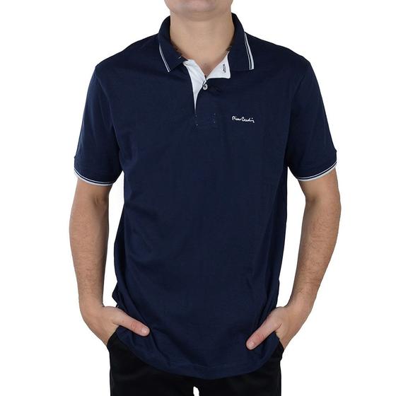 Imagem de Camisa Polo Masculina Pierre Cardin Marinho - 70114