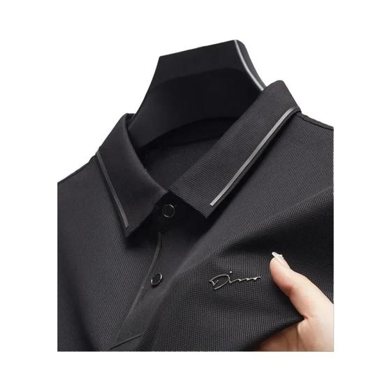 Imagem de Camisa Polo Masculina Slim Fit Premium - Sem Costura, Tecido Confortável para Negócios e Casual