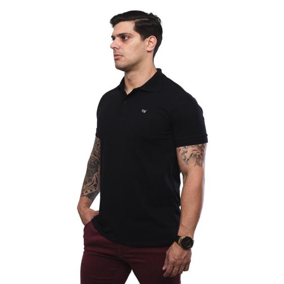 Imagem de Camisa Polo Masculina TRV Slim Fit em petit piquet