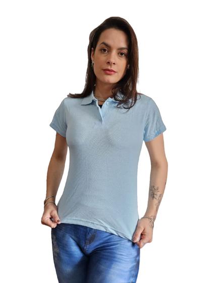 Imagem de Camisa Polo Piquet Feminina Camiseta Para Uniforme
