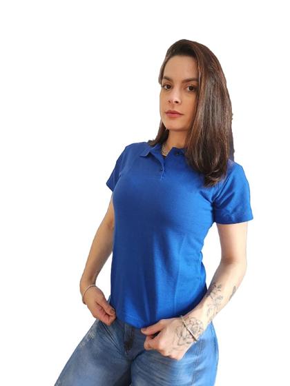 Imagem de Camisa Polo Piquet Feminina Camiseta Para Uniforme