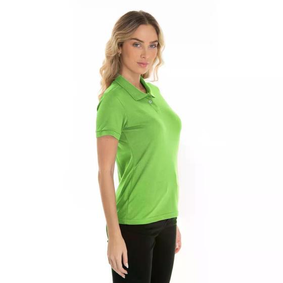 Imagem de Camisa Polo Piquet Feminina Lisa Gola Polo