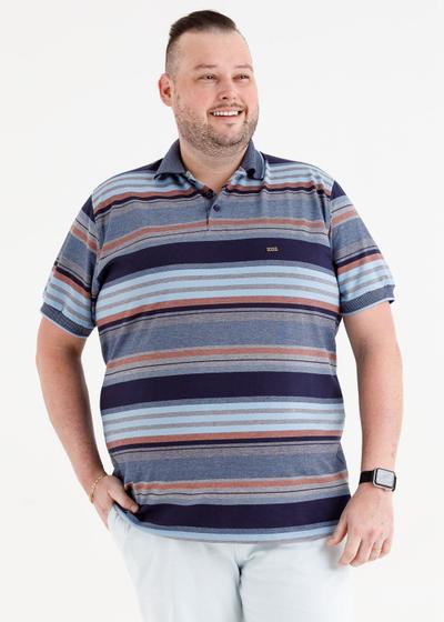 Imagem de Camisa Polo Plus Size Listrada Rapport