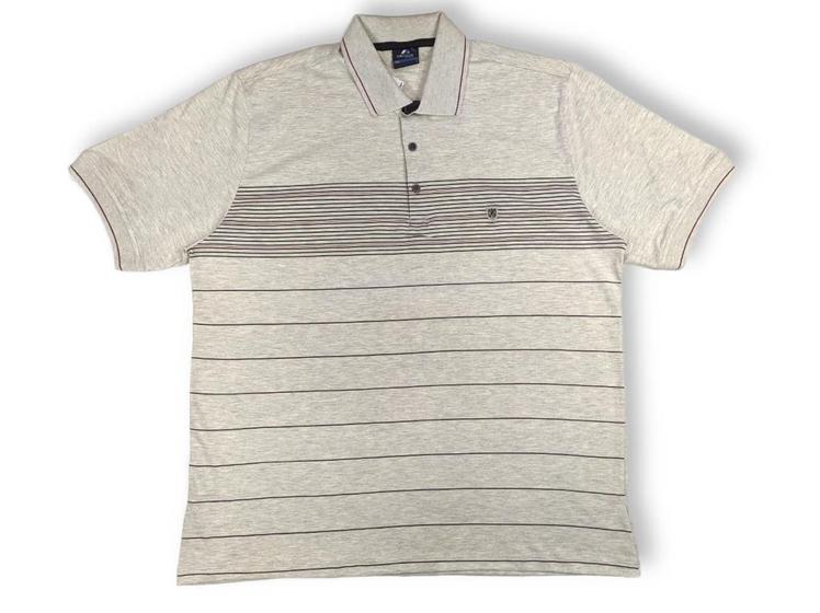 Imagem de Camisa Polo Plus Size Masculina 2737 c/listras e Botões diferenciados 100% algodão