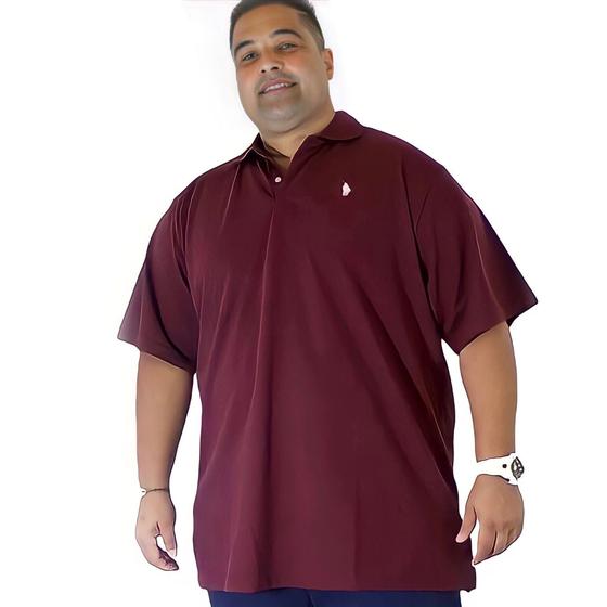 Imagem de CAMISA POLO PLUS SIZE Masculina Malha Piquet Algodão Tamanho Grande Especial 