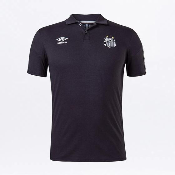 Imagem de Camisa Polo Santos Viagem 20/21 Umbro Masculina - Preto