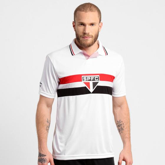 Camisa Polo São Paulo Réplica Raí 1992 Masculina Menor preço em Camisa Polo São Paulo Réplica Raí 1992 Masculina