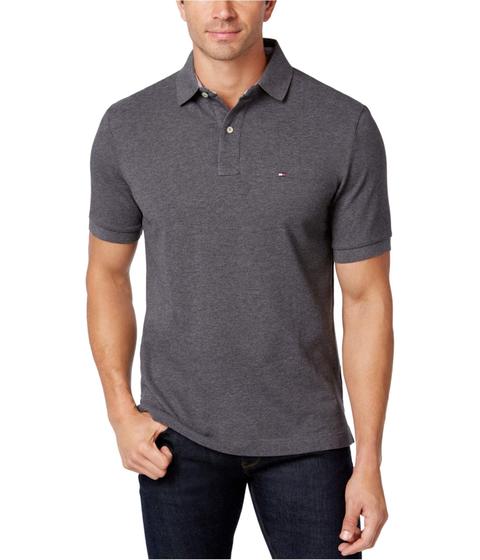 Imagem de Camisa polo Tommy Hilfiger Big and Tall para homens cinza 4GG