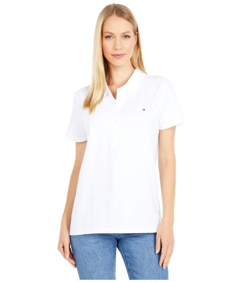 Imagem de Camisa polo Tommy Hilfiger Classic para mulheres branca tamanho S