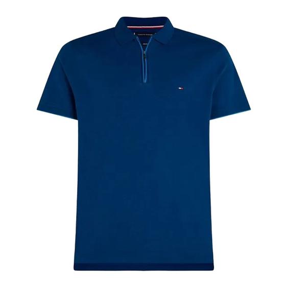 Imagem de Camisa Polo Tommy Hilfiger Cotton Modal Zip Azul