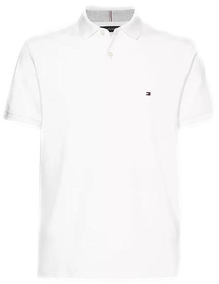 Imagem de Camisa polo Tommy Hilfiger Regular Fit para homens, branca, tamanho M