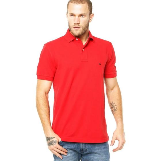 Imagem de Camisa Polo Tommy Hilfiger Regular Vermelho