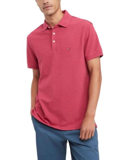 Imagem de Camisa polo Tommy Hilfiger Slim Fit com elasticidade para homens