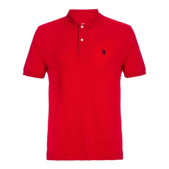 Imagem de Camisa Polo U.S. Polo Assn. Lisa Poney Vermelha