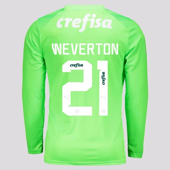 Imagem de Camisa Puma Palmeiras Goleiro II 2023 Manga Longa 21 Weverton