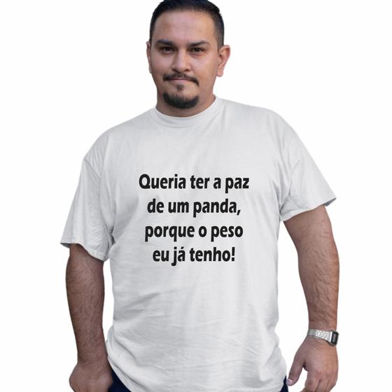 Imagem de Camisa Queria Ter a Paz de Um Panda Frases