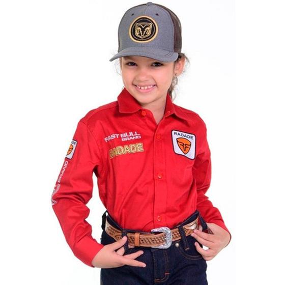 Imagem de Camisa Radade Infantil Country Unissex Menino Menina Bordada