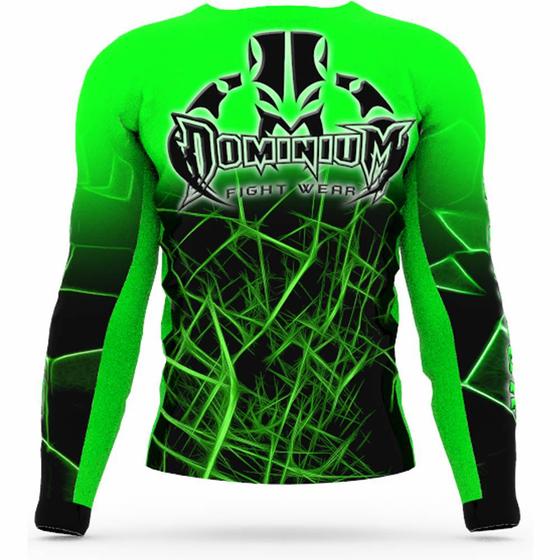 Imagem de Camisa Rash Guard Compressao Jiu Jitsu ML - Neon Verde