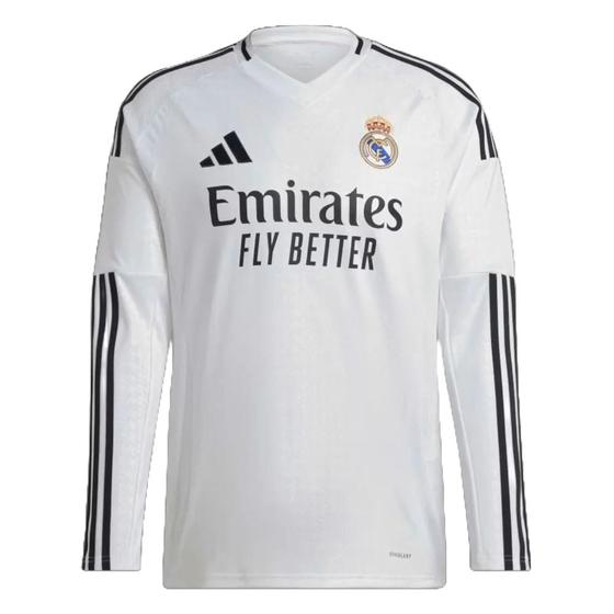 Imagem de Camisa Real Madrid I Adidas 24/25 Manga Longa Branca