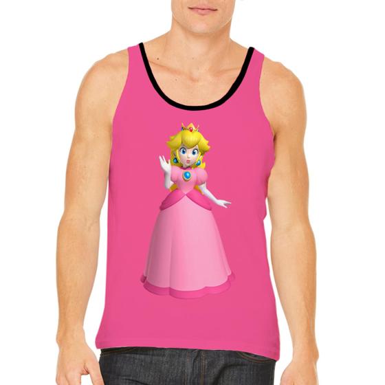 Imagem de Camisa Regata Adulto infantil Princesa Peach Super Mario World Smash Bros Nintendo