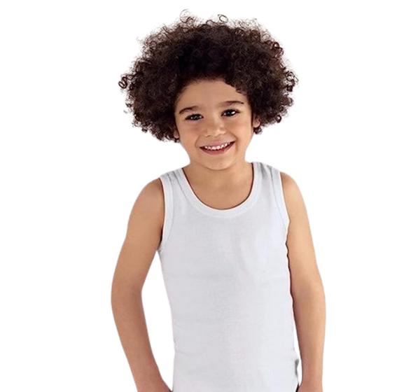 Imagem de Camisa Regata Infantil unissex 100% algodão premium Do 2 até 16 Anos